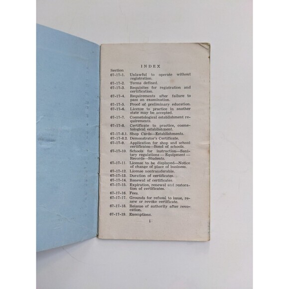 Statutes Governing the Practice of Cosmetology in the State of New Mexico 1963 - Picture 3 of 7